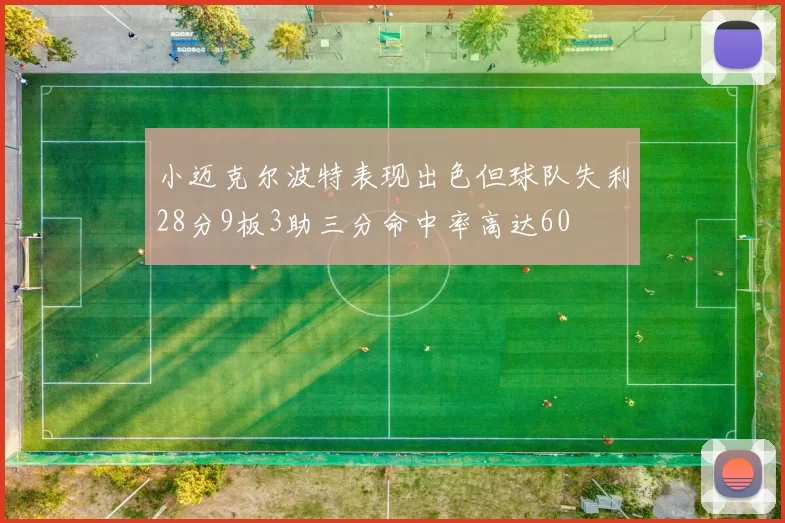 小迈克尔波特表现出色但球队失利28分9板3助三分命中率高达60